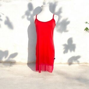 Vintage Red slip dress 10 y2k glam luxury